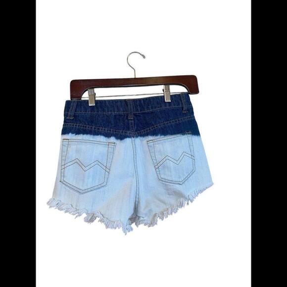 Minkpink Shorts Women's S High Waisted Aztec Print Cut-Off Fringe Very Cute - Picture 2 of 4